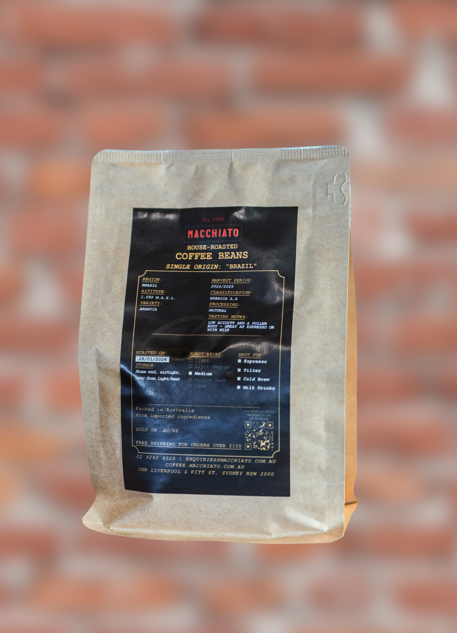 Single Origin Brazil — Lua Roxa (Natural, Cerrado)